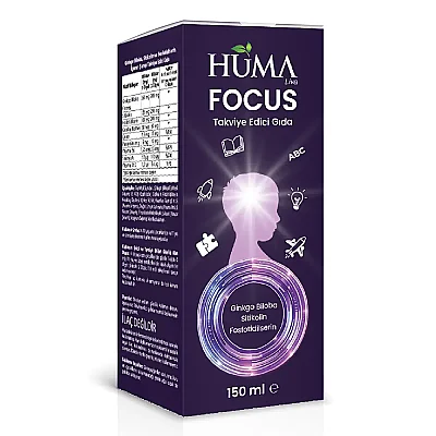 Focus: Ginkgo Biloba, Citicoline and Phosphatidylserine 150 ml - HumaLiva