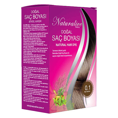 Light Brown Hair Dye 100 g - NATURALIVE BEAUTY